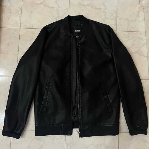 Only & Sons leather jacket new, black, size M