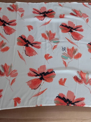 Square scarf new summer with orange flowers