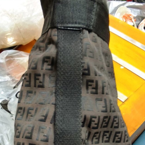 Fendi Zucca Messenger Bag used, black and brown monogram