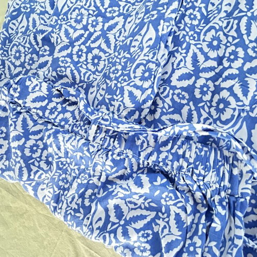 Palazzo pants and blouse set new, white and blue