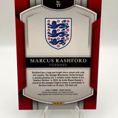 2016-17 Panini Select Marcus Rashford RC Multi-Color Prizm card new