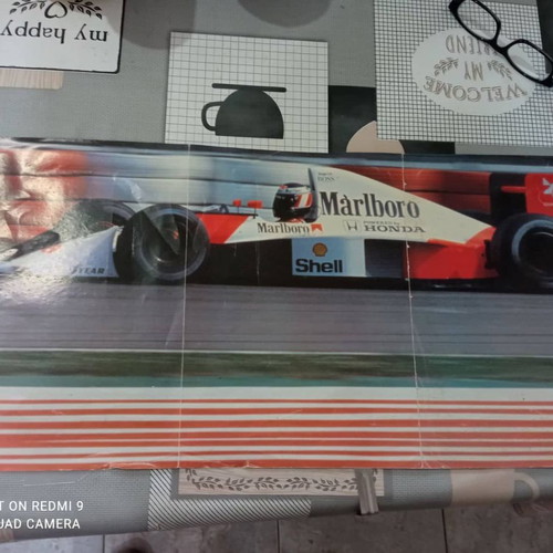 Formula 1 car poster old three-page used