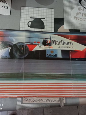 Formula 1 car poster old three-page used