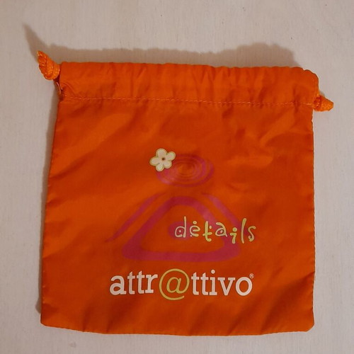 Attrattivo fabric pouch new, orange with logo