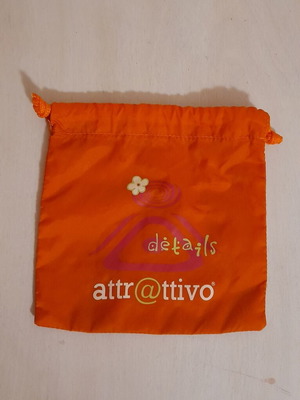 Attrattivo fabric pouch new, orange with logo