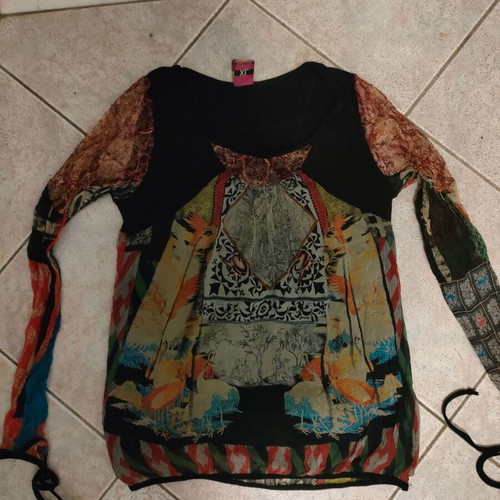 Women's multicolor blouse dress like new, made in Italy