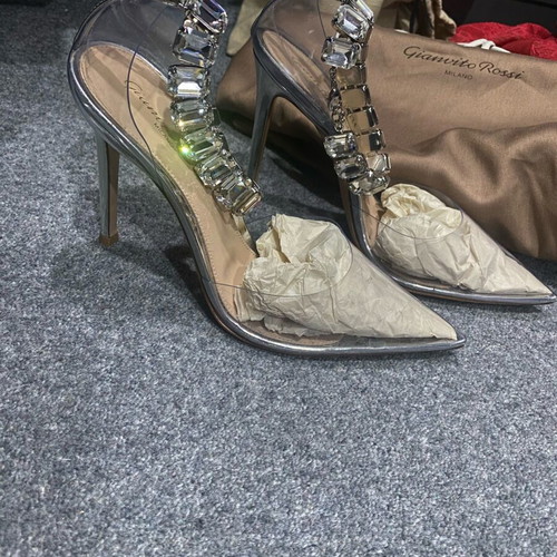 Gianvito Rossi high heels like new, PVC with crystals