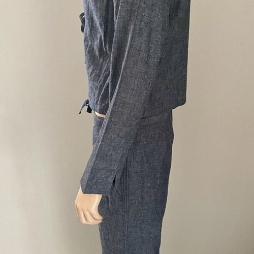 Twin set summer linen cotton, grey, new