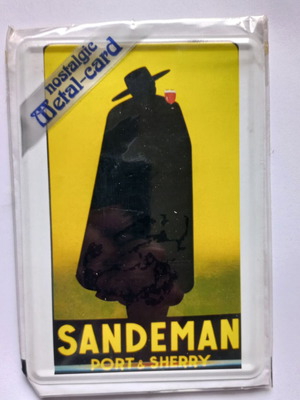 Sandeman Metal Card Postal new in packaging