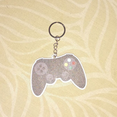 Must pencil case like new with Play Station controller theme and keychain
