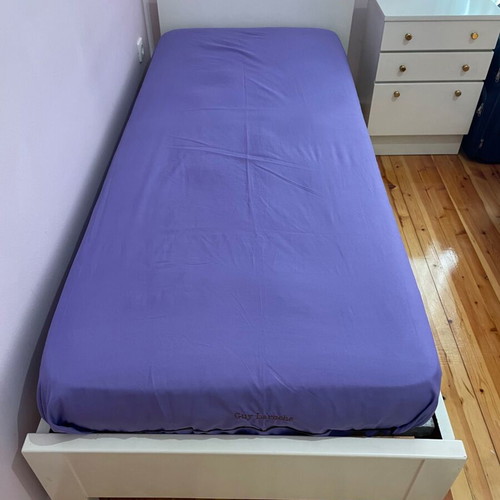 Single bed with bedside table set, 195 x 85 cm