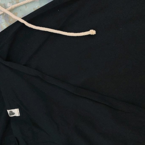 Cotton pants used with elastic, medium size, black color
