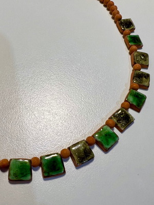 Handmade clay necklace