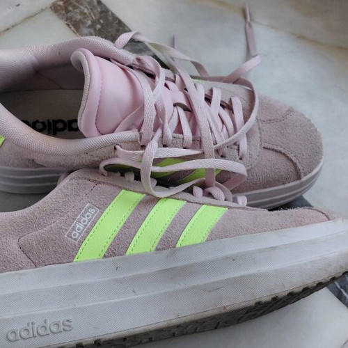 Adidas casual pink suede women's shoes size 38