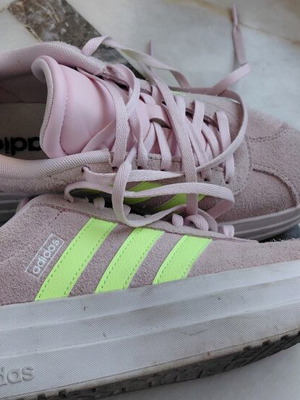 Adidas casual pink suede women's shoes size 38