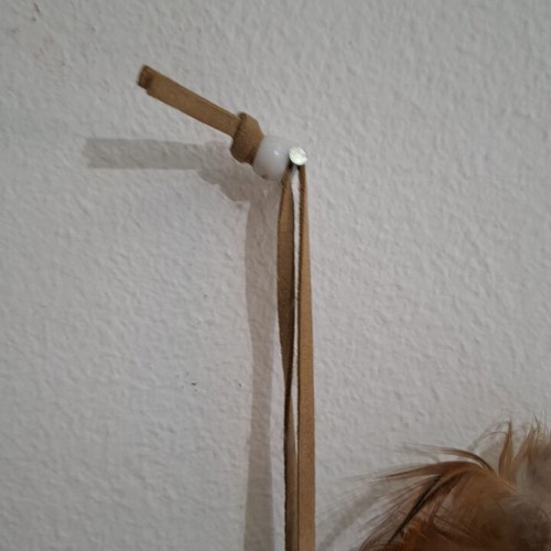 Handmade Boho Dreamcatcher double circle 28cm used, natural style