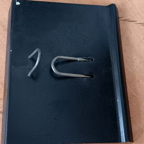 Metal desk calendar base used, black