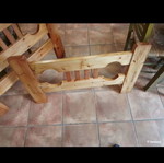Wooden pine bed used