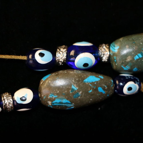 Indico Jewells handmade worry beads with turquoise and lapis lazuli