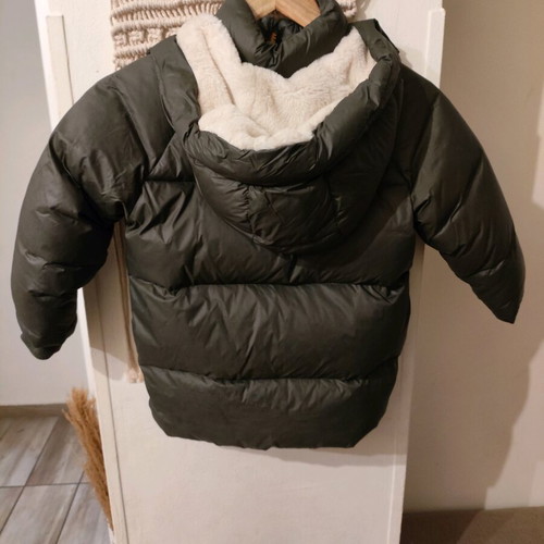 Zara jacket khaki with hood for boy 4-5 years like new