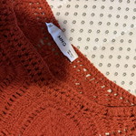 Mango orange crochet top, size small