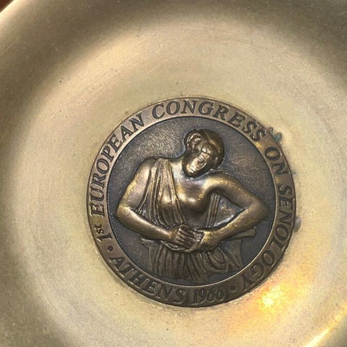 Bronze plate used, 1st gynecology congress 1988