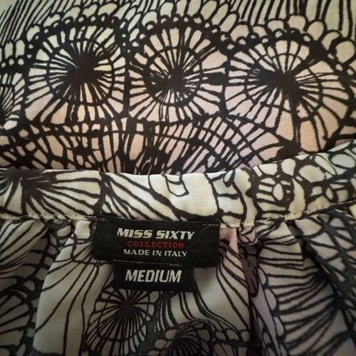 Miss Sixty mini satin skirt like new, black and pink, size M