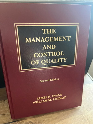 The Management and Control of Quality Second Edition used, hardcover