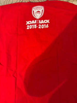 Olympiacos Basketball Championship 2016 T-shirt, authentic XL
