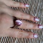 Women's ring used with pink stone