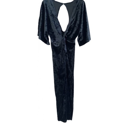 Zara midi velvet dress new blue size S
