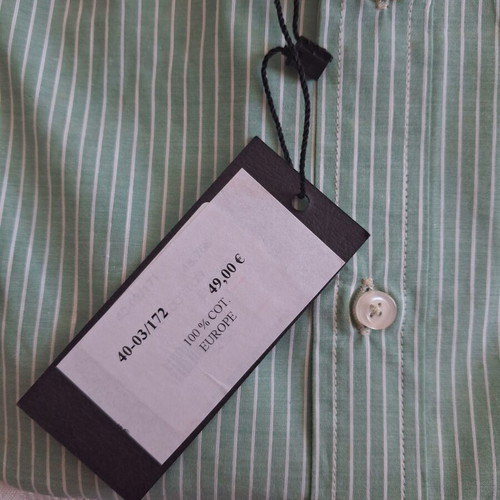 Nastazio Xclusive Striped Banker Shirt 100% Cotton Size M New with Tag