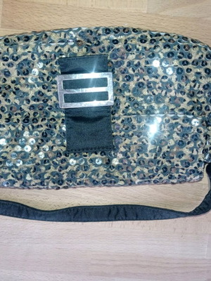 Evening handbag Italy animal print with sequins like new
