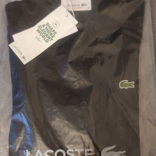 Lacoste women's black long-sleeve polo shirt, size M 38
