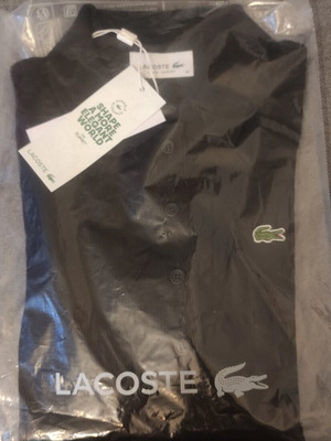 Lacoste women's black long-sleeve polo shirt, size M 38