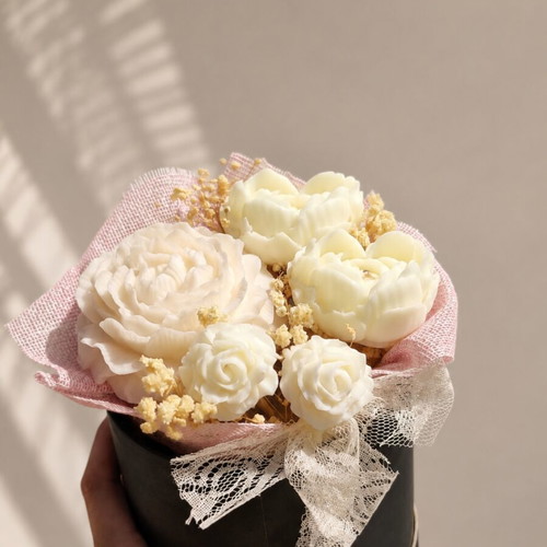 Handmade wax bouquet like new