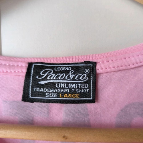 Men's short-sleeve t-shirt Paco & Co pink like new, size L