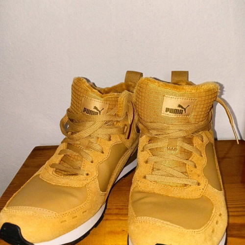 Puma men's boots like new, size 43, beige and yellow