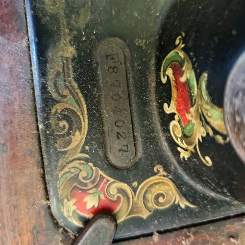 Singer hand sewing machine used antique