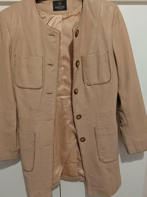 Leather jacket used Madelene size S beige