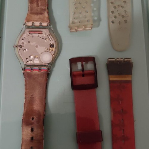 Swatch Skin used watch with two extra 17mm straps