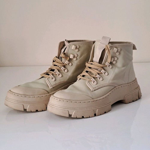 Zara leather boots used, size 38, beige