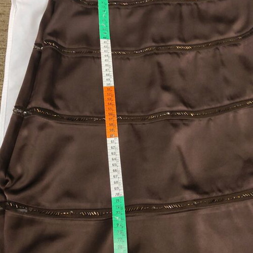 bcbg maxazria evening dress in a fitted midi line in brown (summer)