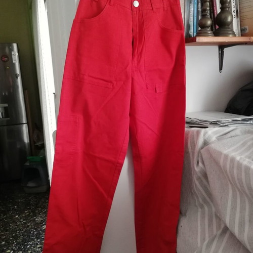 Cargo pants Zara red small used with multiple pockets