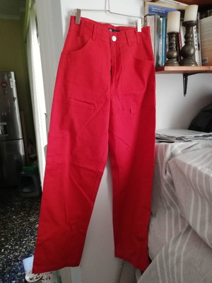Cargo pants Zara red small used with multiple pockets