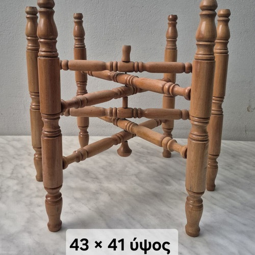 Wooden folding stands used, set of 2