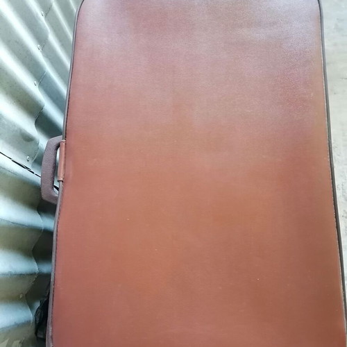 Vintage suitcase with zipper used, 60 x 40 x 16 cm