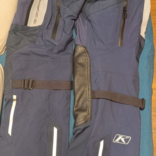 Klim Latitude motorcycle pants, blue, new with tags