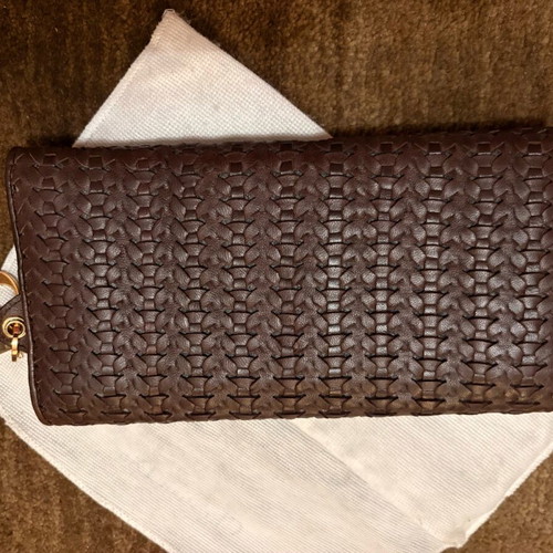 Lady Dior Woven brown wallet like new