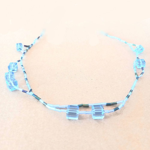 Crystal handmade choker new, length 41.5 cm